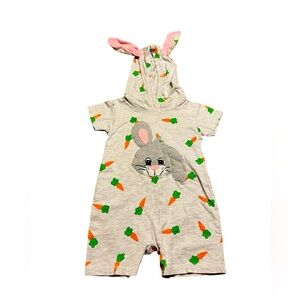 Kids Studio size 9-12 months Easter Bunny Shortall hooded one-piece GUC